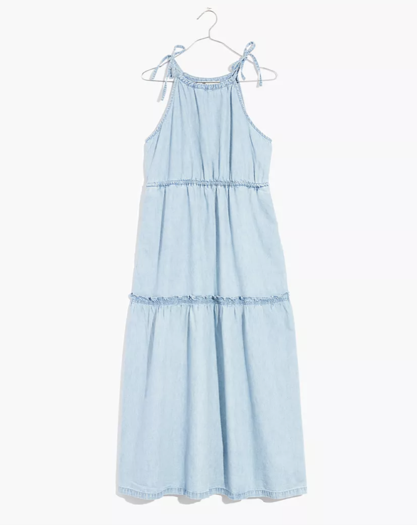 Madewell | cutaway tiered midi dress: TENCEL™ Denim edition - rushleigh ...